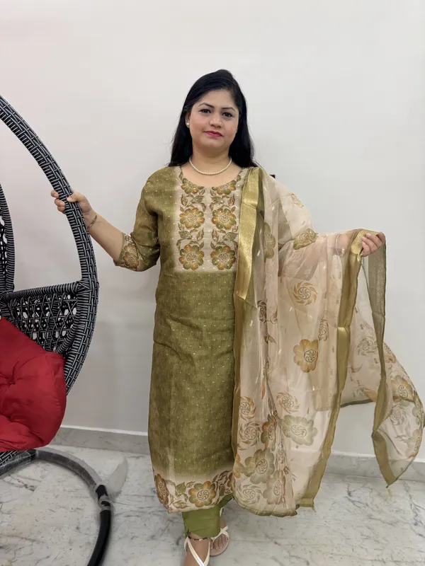 Olive_Embroidered_Straight_Suit_Set_For_Women