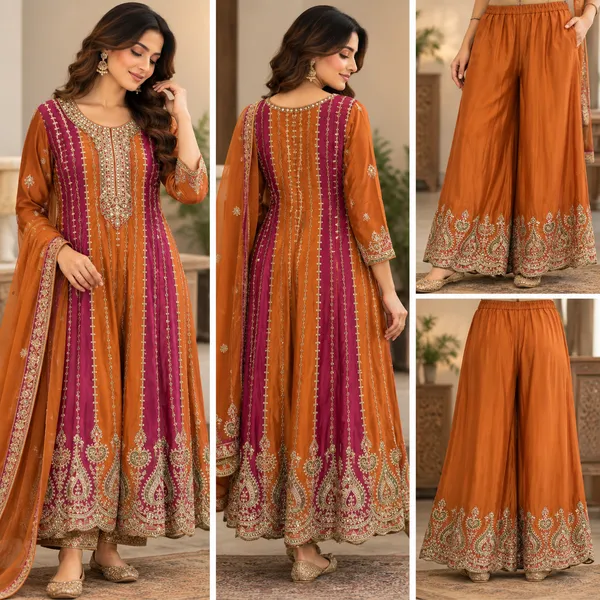 Orange_Embroidered_Kurta_Set_for_Women