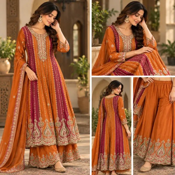 Orange_Embroidered_Kurta_Set_for_Women