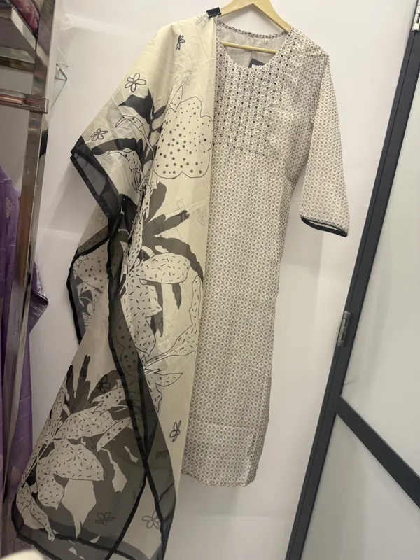 Off_White_Printed_Straight_Kurta_And_Dupatta_Set_For_Women