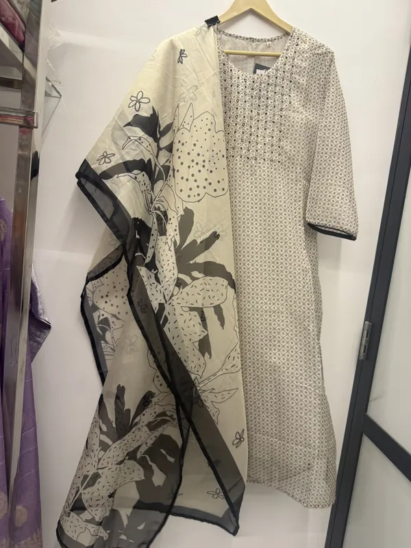 Off_White_Printed_Straight_Kurta_And_Dupatta_Set_For_Women