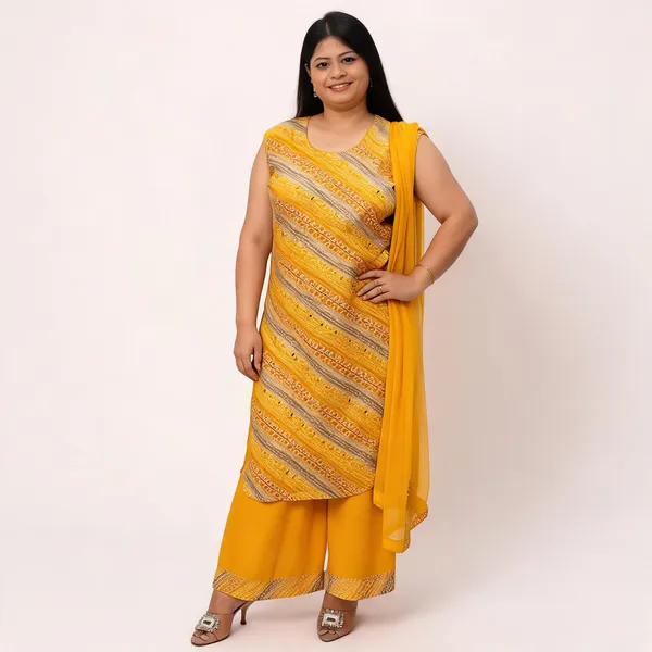 Yellow_Cotton-Rayon_Straight_Printed_Kurta_Set_For_Women