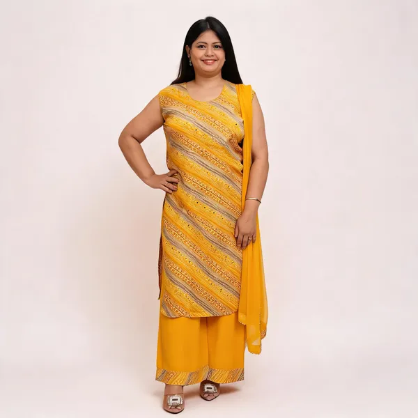Yellow_Cotton-Rayon_Straight_Printed_Kurta_Set_For_Women