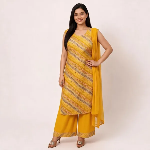 Mustard_Cotton-Rayon_Straight_Printed_Kurta_Set_For_Women