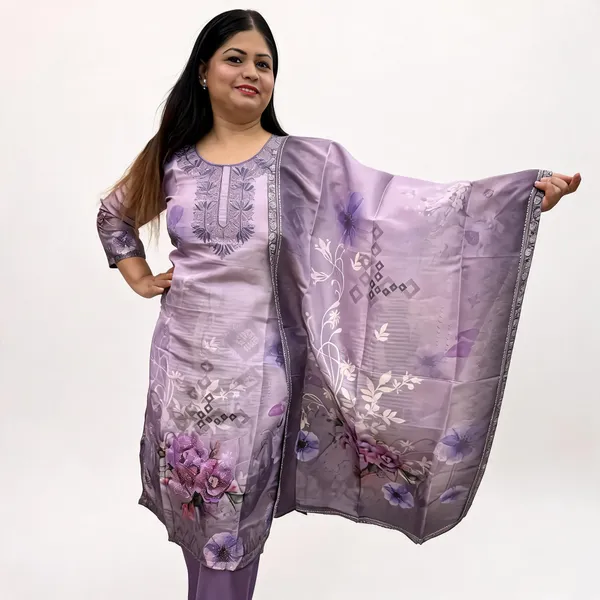 Lavender_Organza_Silk_Printed_Straight_Kurta_Set_For_Women