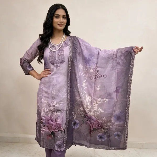 Lavender_Organza_Silk_Printed_Straight_Kurta_Set_For_Women