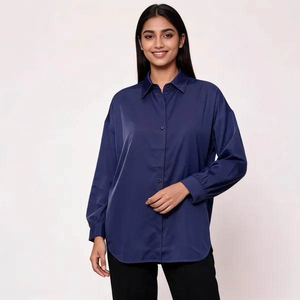 Navy_Rayon_Relaxed_Satin_Finish_Full_Sleeve_Shirt_For_Women
