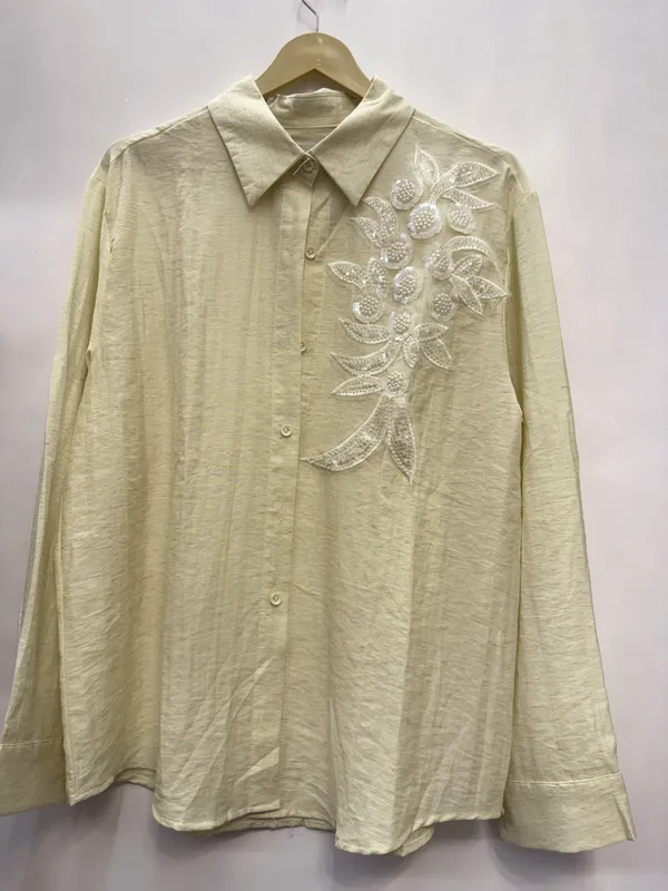Cream_Textured_Regular_Fit_Shirt_for_Women