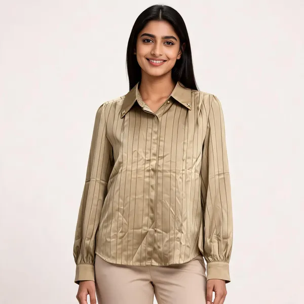 Beige_Satin_Striped_Relaxed_Fit_Shirt_For_Women