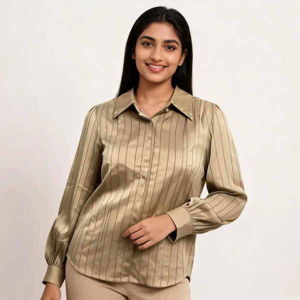 Beige_Satin_Striped_Relaxed_Fit_Shirt_For_Women
