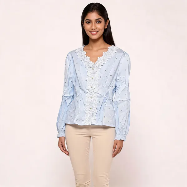 Light_Blue_Cotton_Relaxed_Embroidered_Kurti_For_Women