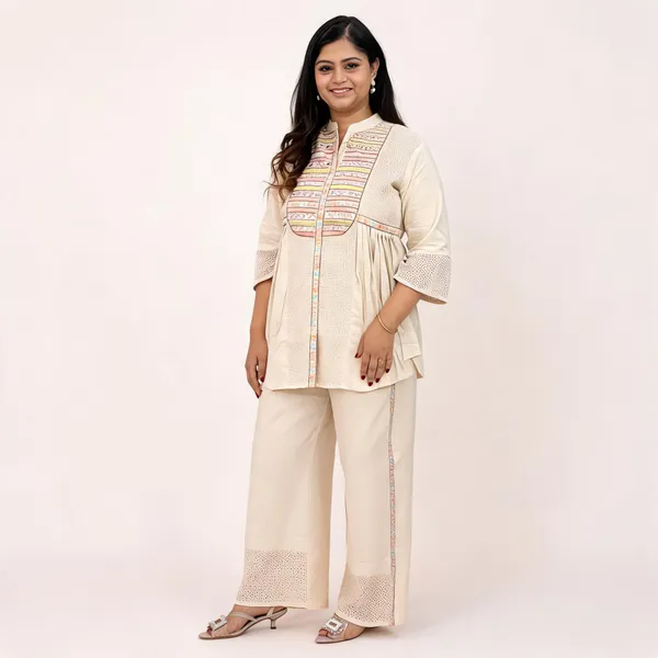 Cream_Cotton_Printed_Kurta_Palazzo_Set_For_Women