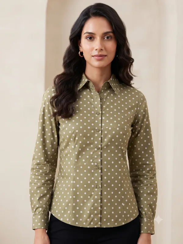 Vintage_Chic_Lace-Up_Back_Shirt_in_Olive