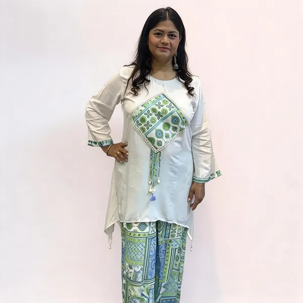 White_Cotton-Poly_Straight_Printed_Kurta_Set_For_Women