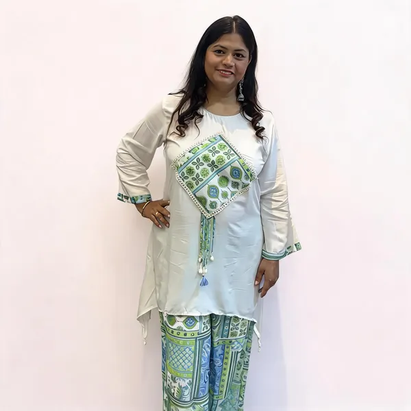 White_Cotton-Poly_Straight_Printed_Kurta_Set_For_Women