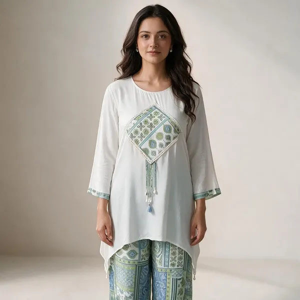 White_Cotton_Blend_Straight_Printed_Kurta_Set_For_Women