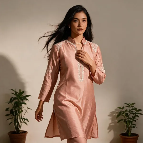 Peach_Dupion_Silk_Straight_Embroidered_Kurta_Set_For_Women