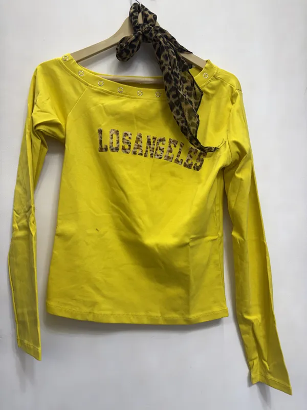Yellow_Casual_Long_Sleeve_Top_for_Women