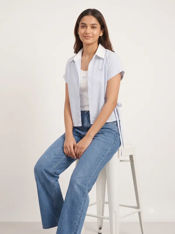 Blue_Striped_Layered_Top_Set_for_Women