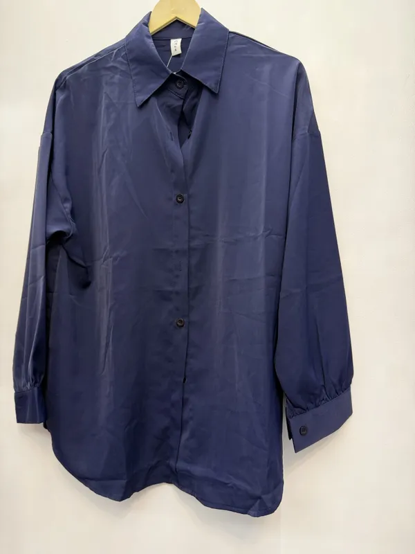 Navy_Satin_Finish_Full_Sleeve_Shirt_for_Women