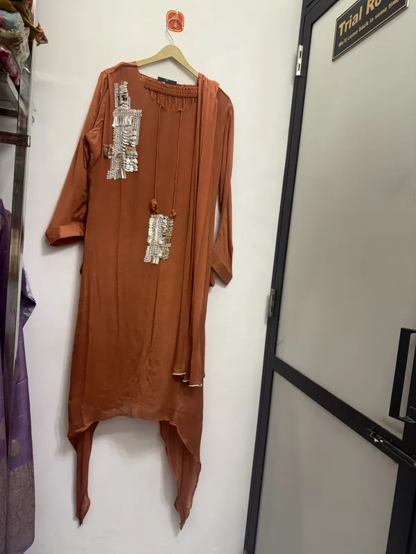 Rust_Embellished_Asymmetric_Dress_for_Women