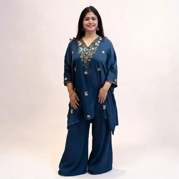 Navy_Blue_Viscose_Silk_Embroidered_Kurta_Set_For_Women