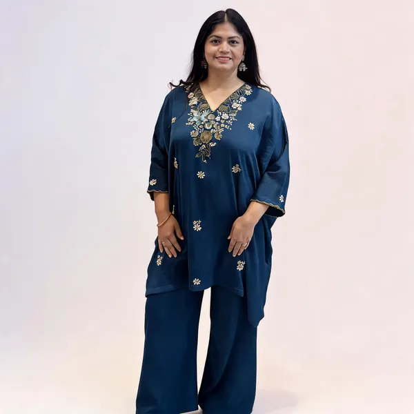 Navy_Blue_Viscose_Silk_Embroidered_Kurta_Set_For_Women