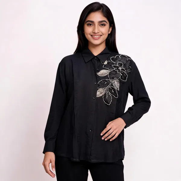 Black_Cotton_Relaxed_Embellished_Shirt_For_Women
