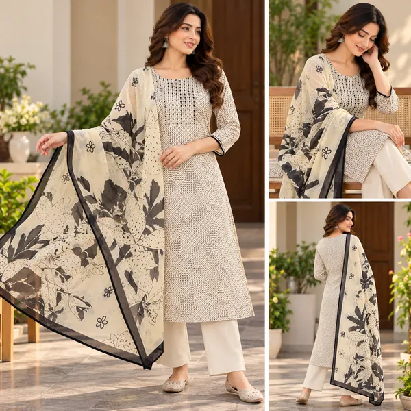Off_White_Printed_Straight_Kurta_And_Dupatta_Set_For_Women