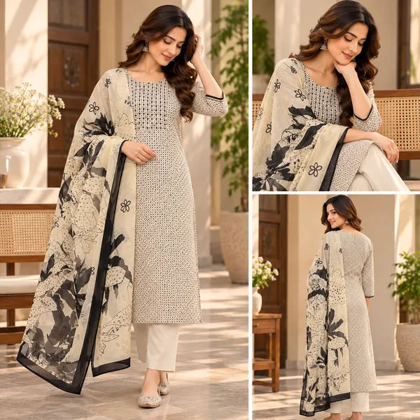Off_White_Printed_Straight_Kurta_And_Dupatta_Set_For_Women