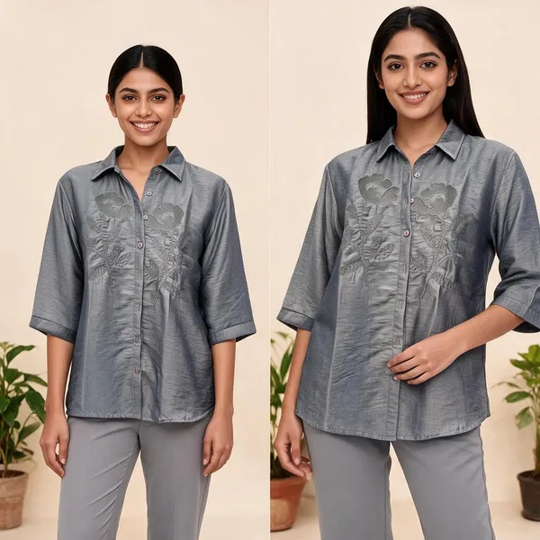 Blue_Cotton_Blend_Floral_Embroidered_Relaxed_Fit_Shirt_For_Women