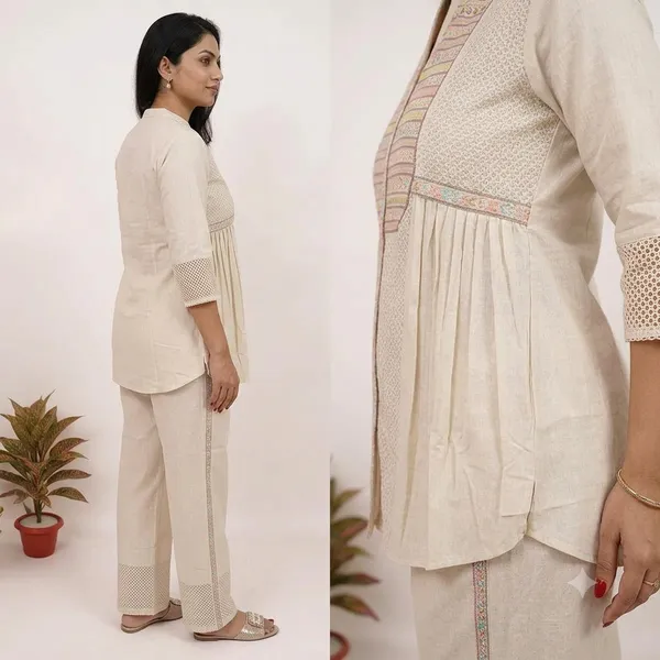 Cream_Cotton_Printed_Kurta_Palazzo_Set_For_Women