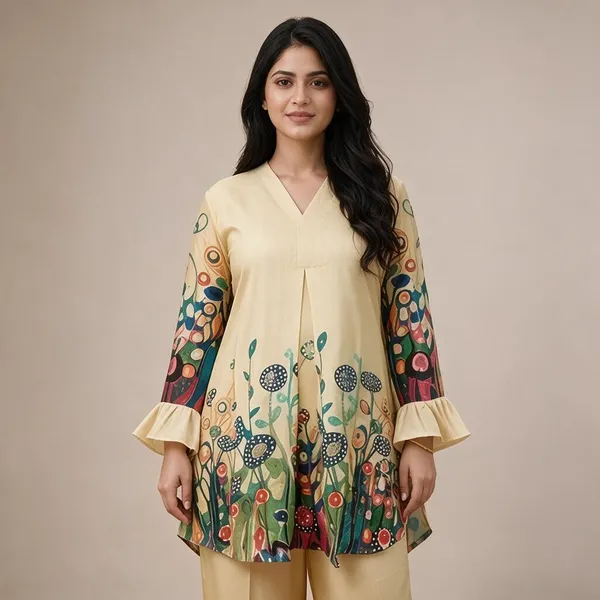 Yellow_Cotton_Blend_Straight_Printed_Kurta_Set_For_Women