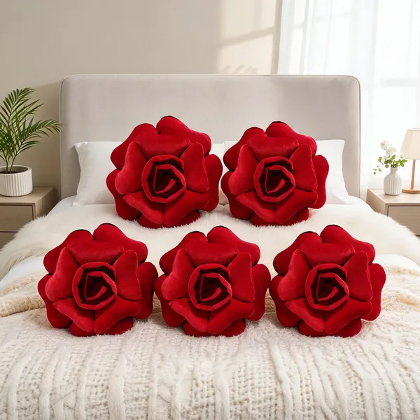 Plush_Floral_Rose_Shaped_Decorative_Cushion_Set_of_5
