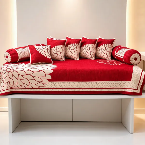 Red_Floral_Print_Bedspread_Set