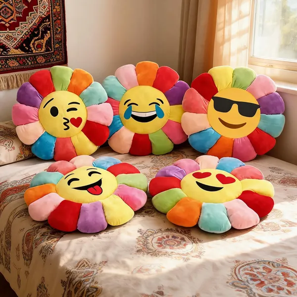 Multicolor_Emoji_Face_Flower_Plush_Toy