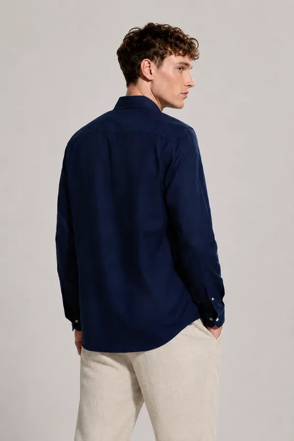 Navy_Blue_Linen_Blend_Shirt