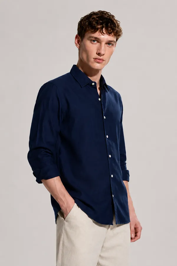 Navy_Blue_Linen_Blend_Shirt