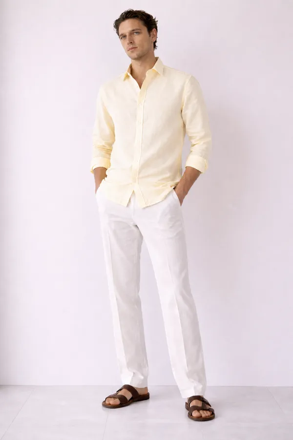 Linen_Blend_Light_Yellow_Shirt