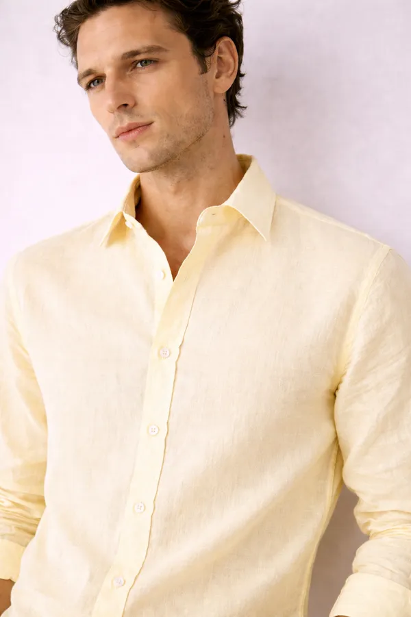Linen_Blend_Light_Yellow_Shirt