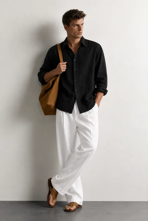 Regular_Fit_Black_Linen_Blend_Shirt