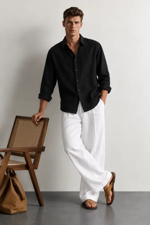 Regular_Fit_Black_Linen_Blend_Shirt