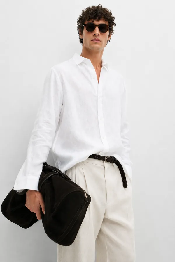 100_Linen_White_Relaxed_Fit_Shirt