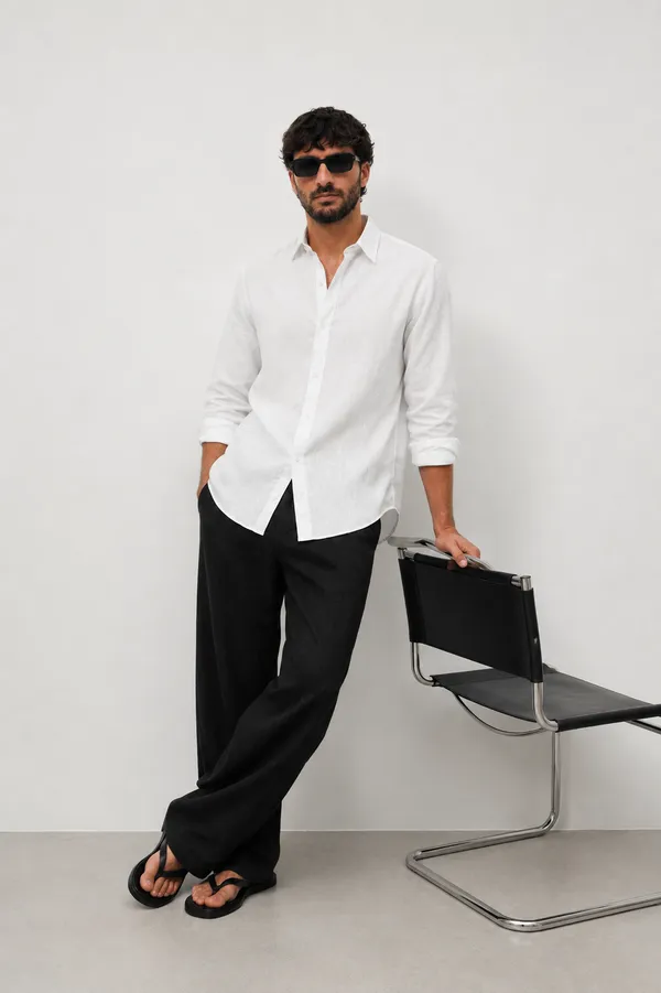 100_Linen_White_Relaxed_Fit_Shirt