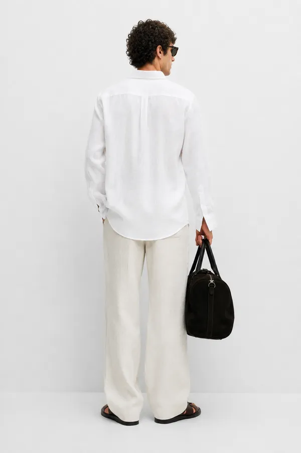 100_Linen_White_Relaxed_Fit_Shirt