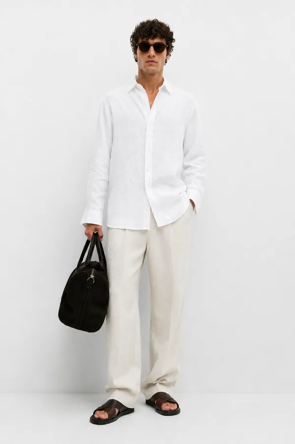 100_Linen_White_Relaxed_Fit_Shirt