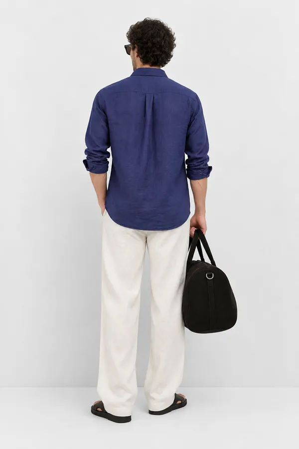 Navy_Blue_100_Linen_Relaxed_Fit_Shirt