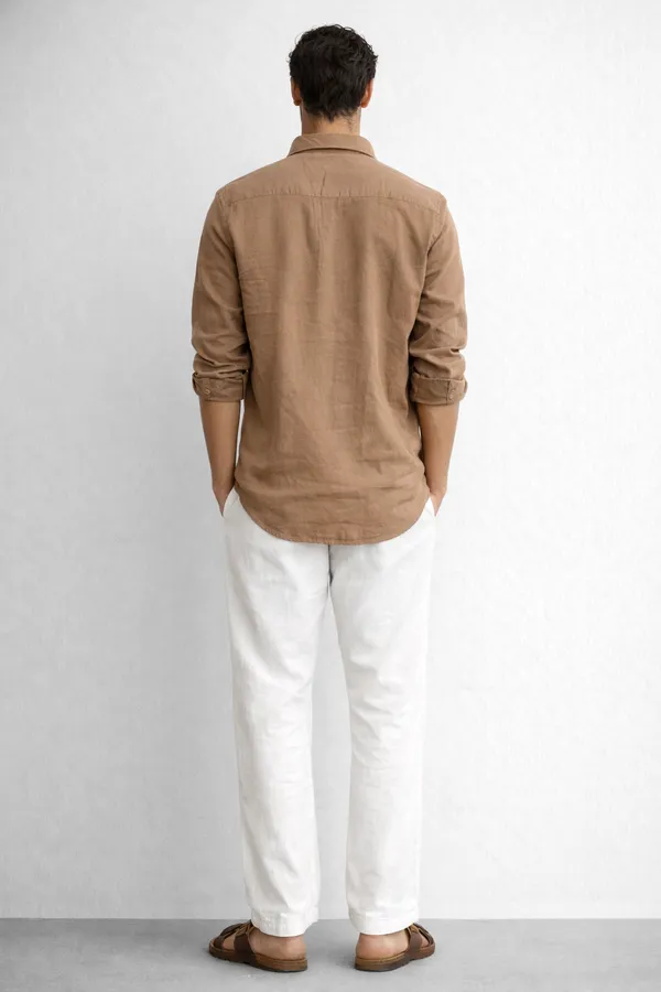Camel_Linen_Blend_Shirt