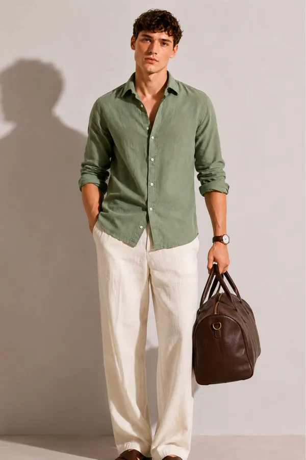 Frozen_Green_Linen_Blend_Shirt