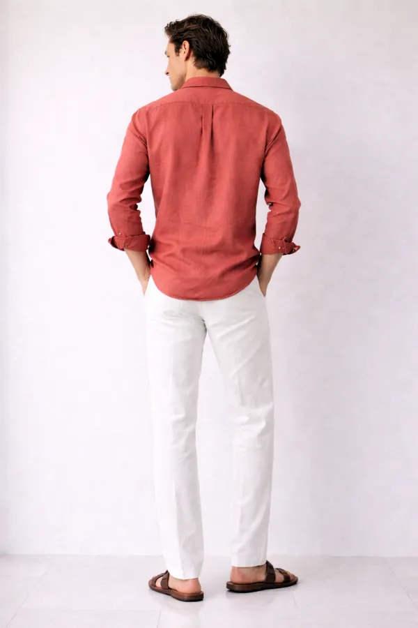 Clay_Red_Linen_Blend_Shirt